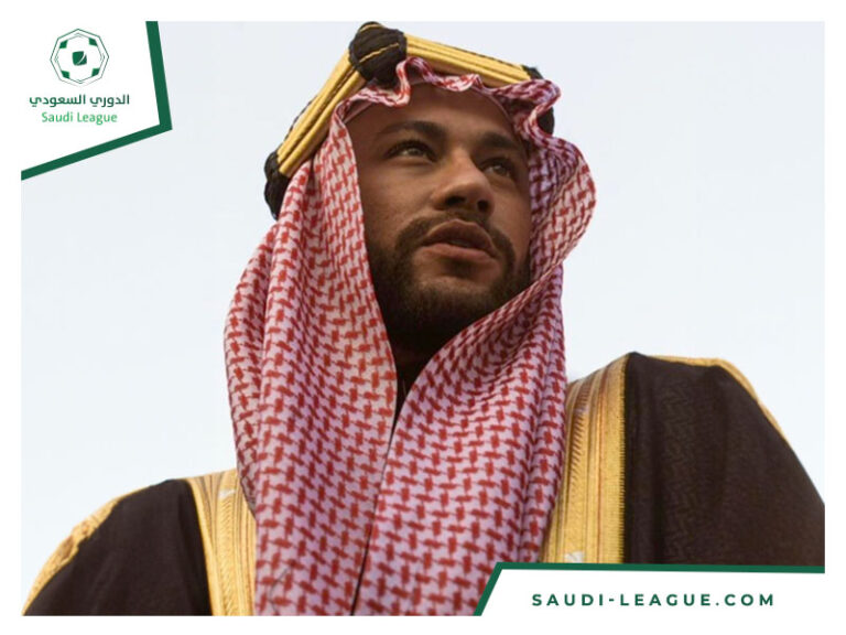 شاهد نيمار بالثوب السعودي
